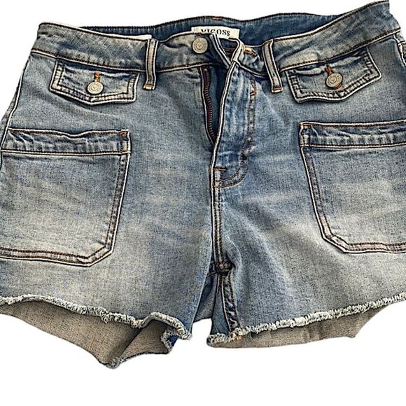 Vigoss high rise stretch denim jean cut off shorts. - Picture 1 of 9
